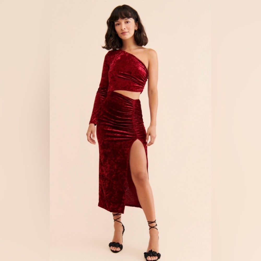 SAYLOR Niamh Cutout Velvet Dress, Size S